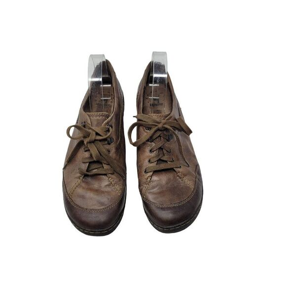 Mephisto Mobils Leather Air-Relax Lace Up Shoes 10 Brown Distressed Sneaker - Picture 2 of 10